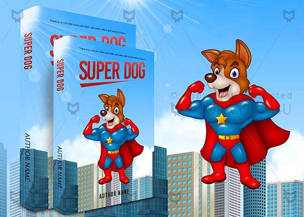Children-book-cover-design-Super Dog-back