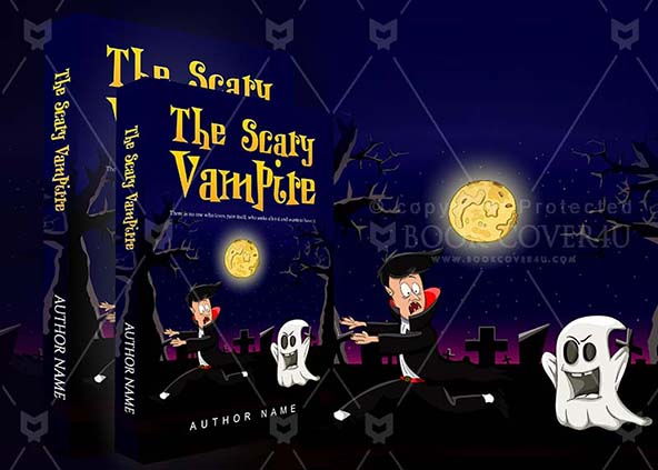 Children-book-cover-design-The Scary Vampire-back