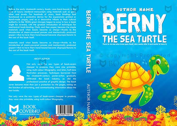 Children Book cover Design - Berny The Sea Turtle