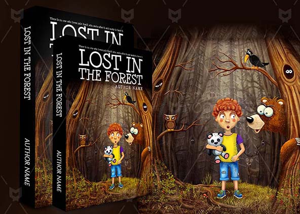 Children-book-cover-design-Lost In The Forest-back