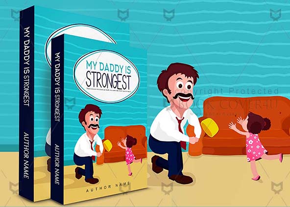 Children-book-cover-design-My Daddy Is Strongest-back