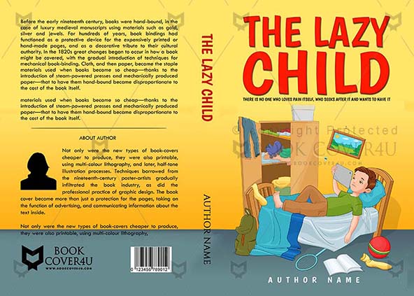 Children-book-cover-design-The Lazy Child-front