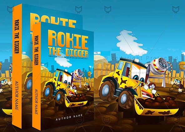 Children-book-cover-design-Rokie The Digger-back