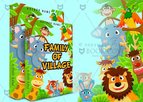 Children-book-cover-design-Family of Village-back