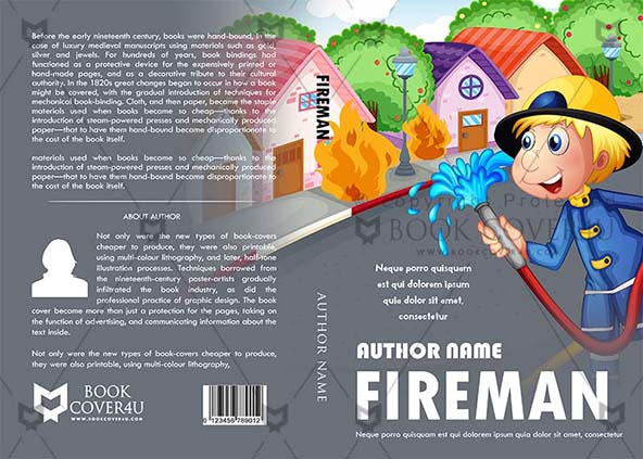 Children-book-cover-design-Fireman-front