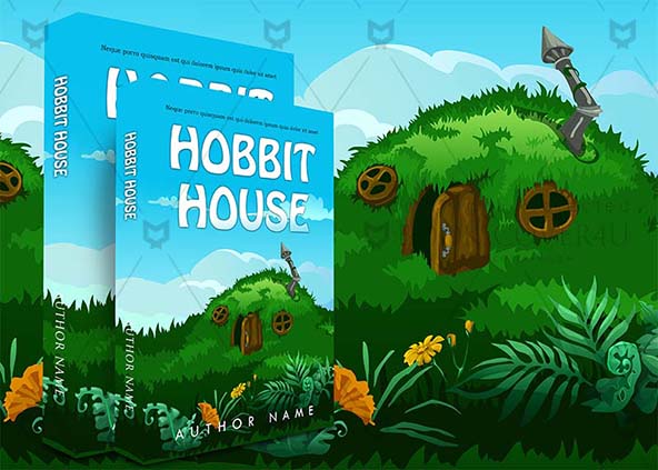 Children-book-cover-design-Hobbit House-back
