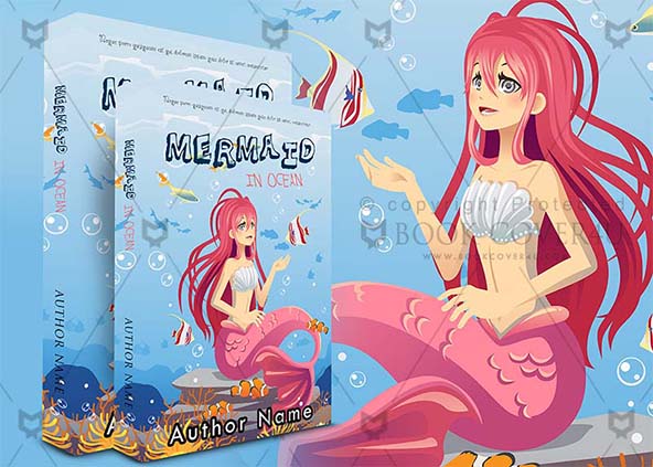 Children-book-cover-design-Mermaid In Ocean-back
