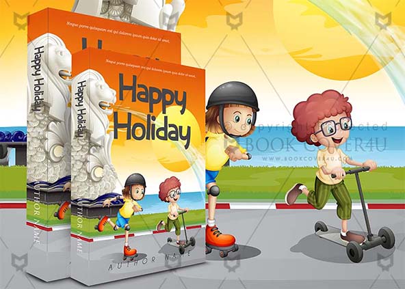 Children-book-cover-design-Happy Holiday-back