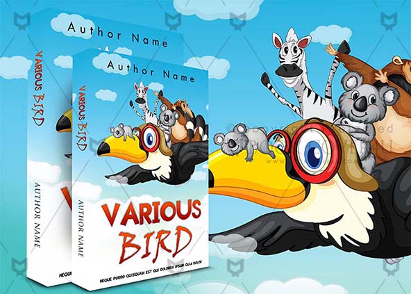 Children-book-cover-design-Various Bird-back