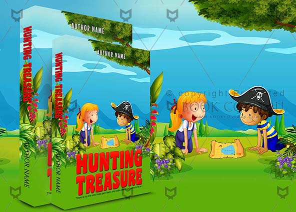 Children-book-cover-design-Hunting Treasure-back