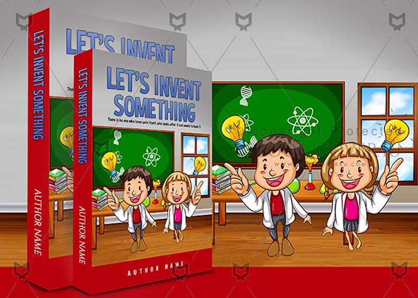 Children-book-cover-design-Lets Invent Something-back