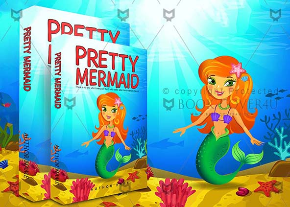 Children-book-cover-design-Pretty Mermaid-back