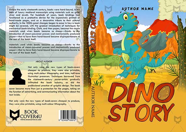 Children-book-cover-design-Dino Story-front