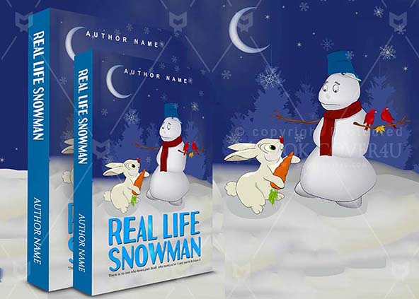 Children-book-cover-design-Real Life Snowman-back
