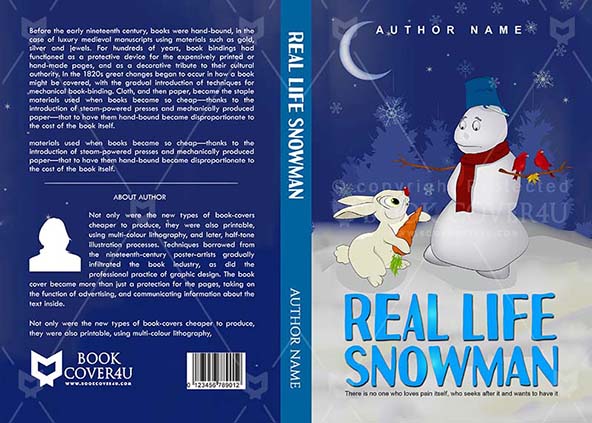 Children-book-cover-design-Real Life Snowman-front