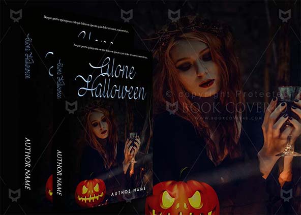 Horror-book-cover-design-Alone Halloween-back