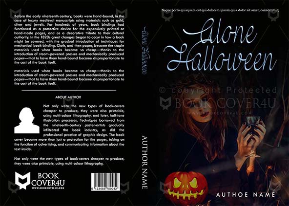 Horror-book-cover-design-Alone Halloween-front