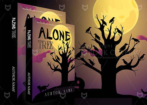 Horror-book-cover-design-Alone Tree-back