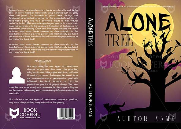 Horror-book-cover-design-Alone Tree-front