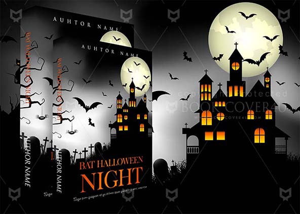 Horror-book-cover-design-Bat Halloween Night-back