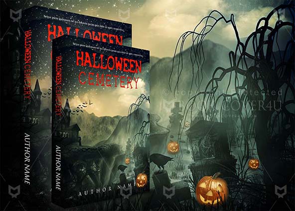 Horror-book-cover-design-Halloween Cemetery-back