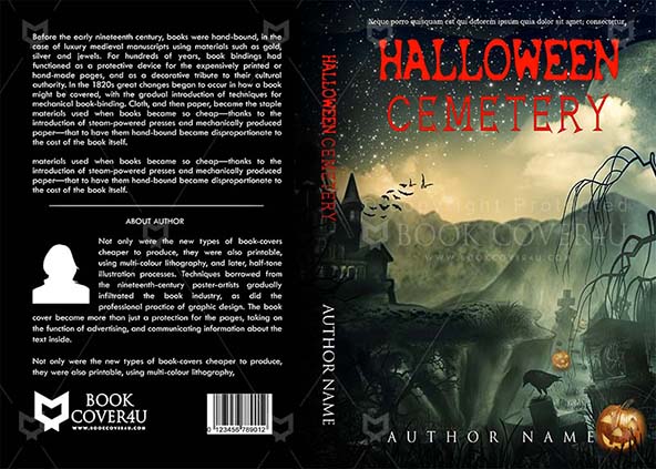 Horror-book-cover-design-Halloween Cemetery-front