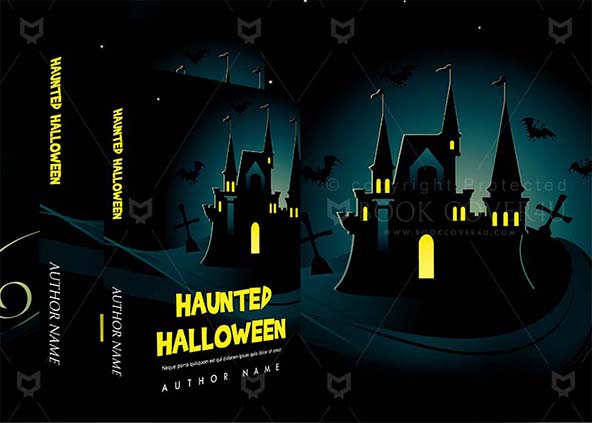 Horror-book-cover-design-Haunted Halloween-back