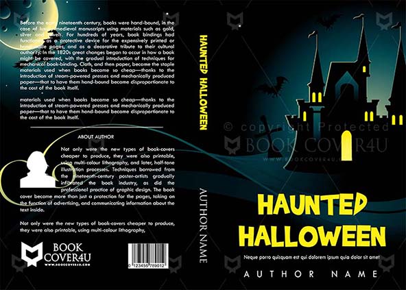 Horror-book-cover-design-Haunted Halloween-front