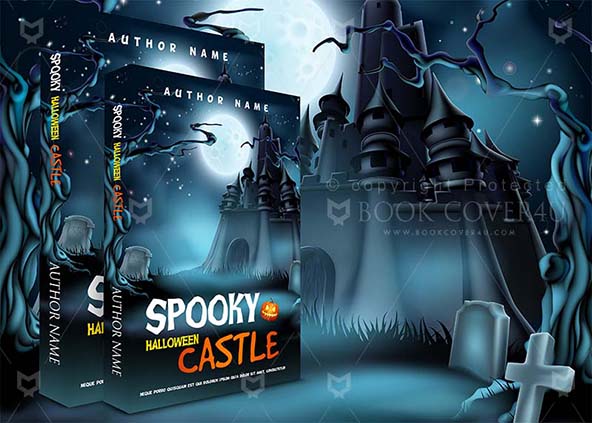 Horror-book-cover-design-Spooky Halloween Castle-back