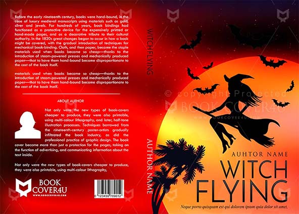 Horror-book-cover-design-Witch Flying-front
