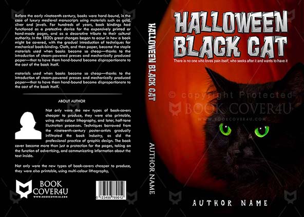 Horror-book-cover-design-Halloween black cat-front