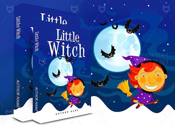 Children-book-cover-design-Little Witch-back