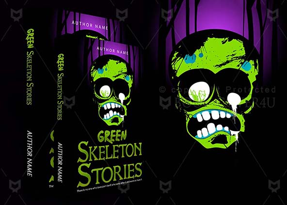 Horror-book-cover-design-Green Skeleton-back