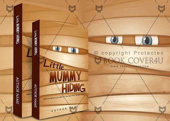 Children-book-cover-design-Little Mummy Hiding-back