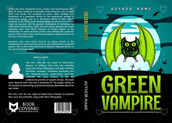 Children-book-cover-design-Green Vampire-front