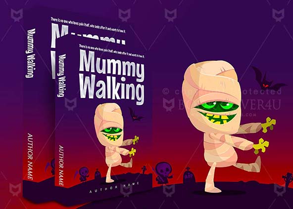Horror-book-cover-design-Mummy Walking-back