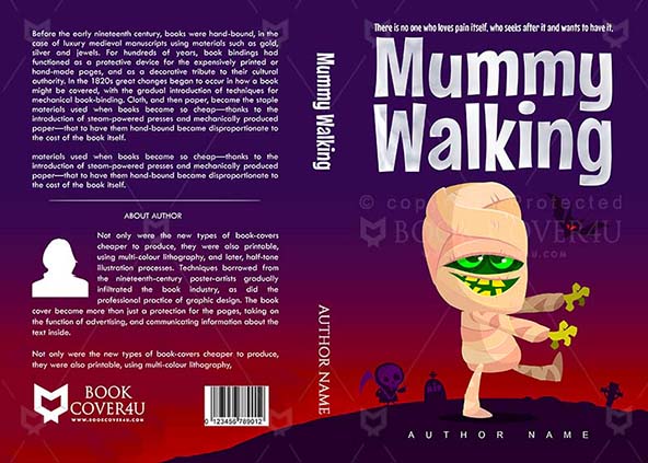 Horror-book-cover-design-Mummy Walking-front
