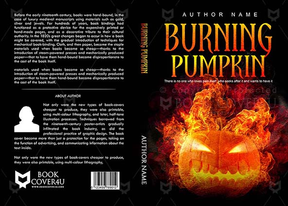 Horror-book-cover-design-Burning Pumpkin-front