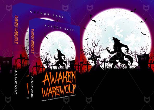 Horror-book-cover-design-Awaken Warewolf-back