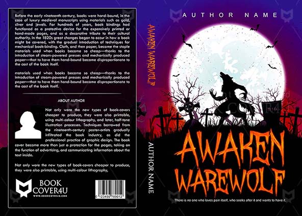 Horror-book-cover-design-Awaken Warewolf-front