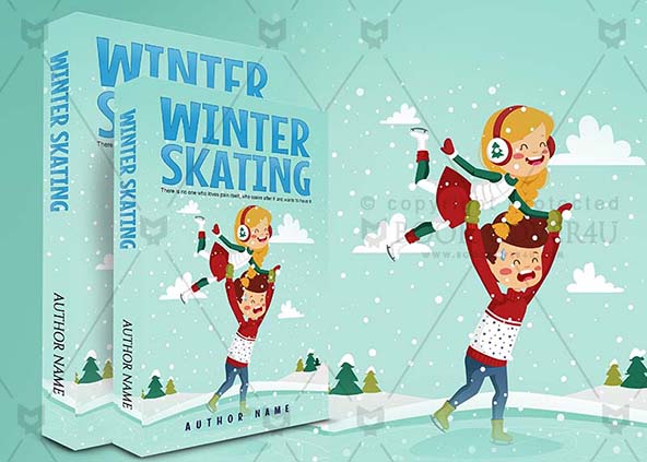 Children-book-cover-design-Winter Skating-back
