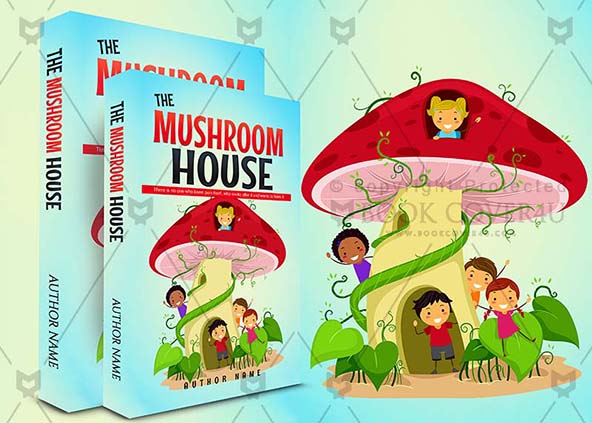 Children-book-cover-design-The Mushroom House-back