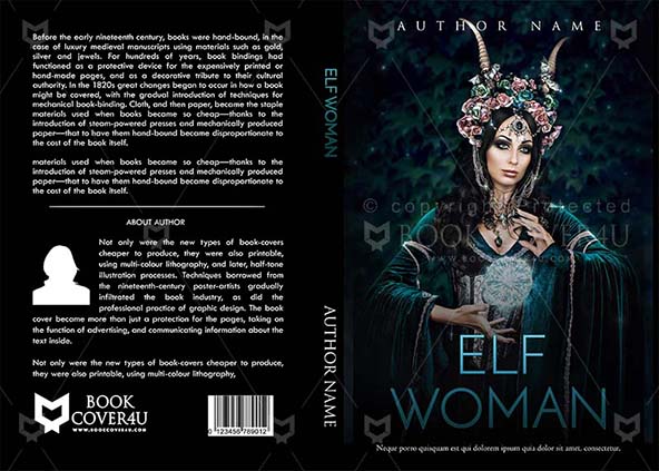 Fantasy-book-cover-design-Elf woman-front