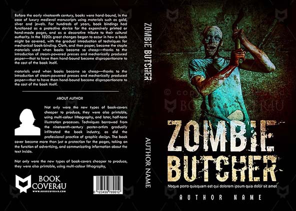 Horror-book-cover-design-Zombie Butcher-front