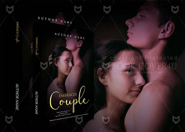 Romance-book-cover-design-Embraces Couple-back