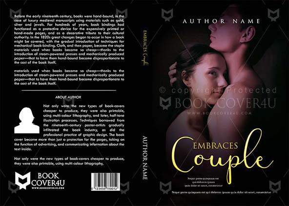 Romance-book-cover-design-Embraces Couple-front