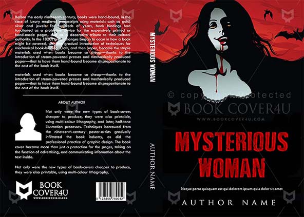 Horror-book-cover-design-Mysterious Woman-front