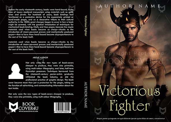 Fantasy-book-cover-design-Victorious Fighter-front