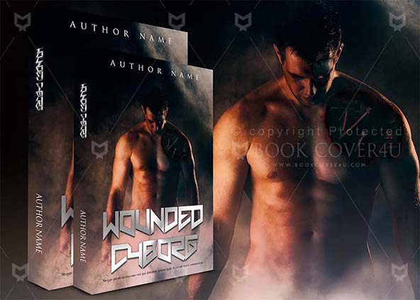 Fantasy-book-cover-design-Wounded Cyborg-back