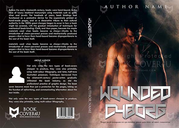 Fantasy-book-cover-design-Wounded Cyborg-front